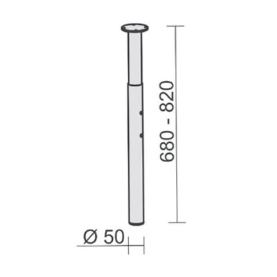 Einzelstützfuß Rundrohr 4-Pro - GEM-N-657910-S