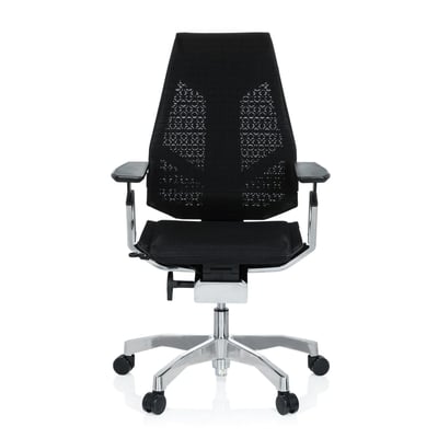 Bürostuhl Drehstuhl GENIDIA Netzstoff schwarz - HJH-652601
