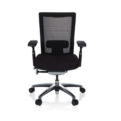 Bürostuhl NOVA PRO ALU Stoff schwarz - HJH-657651