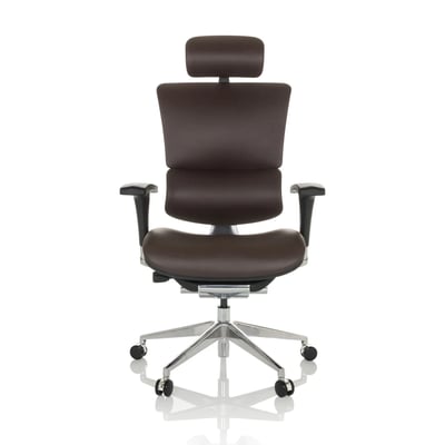 Bürostuhl Chefsessel ERGO-U2 L Sitz Leder Rücken Leder - HJH-ERGO-U2-L