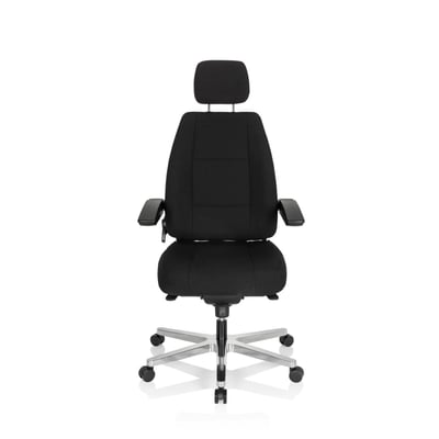 Arbeitsstuhl Chefsessel 24 HOURS I Stoff schwarz - HJH-608916