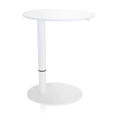 Stehtisch Beistelltisch STAND III 65 x 50 cm oval weiß - HJH-830055