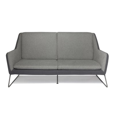 Loungesofa LAGUN Kufengestell 3 Sitzer hellgrau/dunkelgrau - HJH-713515