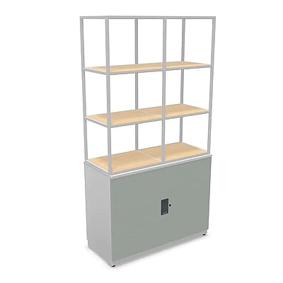 Flügeltürenschrank Be 100 cm breit mit 3-reihigem Aufsatz - BIS-BHFTC1018