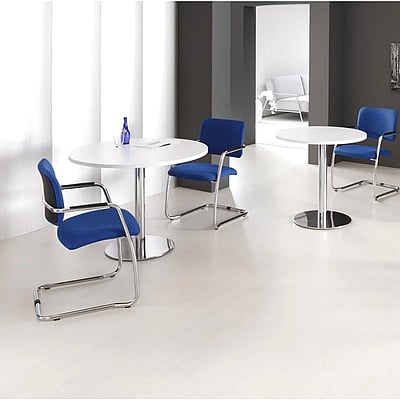 Säulentisch Rund Ø 80 cm - Silber - HBA-STF08-S