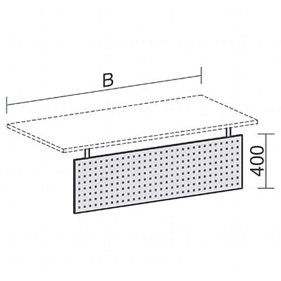 Knieraumblende gelocht 4-Pro - Silber - GEM-X-65760X
