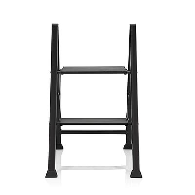 Klapptritt SOLID W5 Aluminium schwarz 2 Stufen - HJH-801204