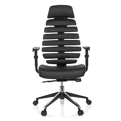 Bürostuhl Drehstuhl ERGO LINE II PRO Leder schwarz - HJH-714560