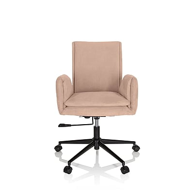 Bürostuhl/Drehstuhl FLOW PRO Stoff velours beige - HJH-660947