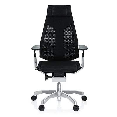 Bürostuhl Drehstuhl GENIDIA PRO Netzstoff schwarz - hjh-652602