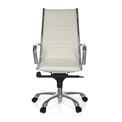 Chefsessel PARIBA III Kunstleder cremeweiß - HJH-720052