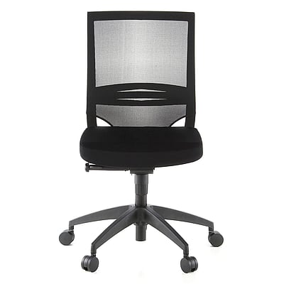 Bürostuhl Chefsessel PORTO ECO Sitz Stoff Rücken Netz schwarz - hjh-657210