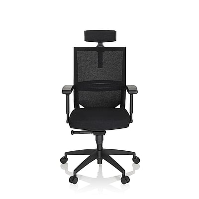 Bürostuhl Chefsessel PORTO MAX HIGH I Stoff schwarz - hjh-657663
