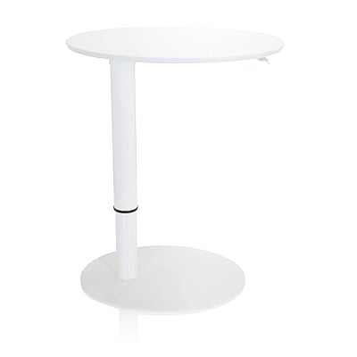 Stehtisch Beistelltisch STAND III 65 x 50 cm oval weiß - HJH-830055
