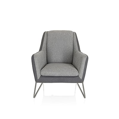Loungesessel LAGUN Kufengestell 1 Sitzer hellgrau/dunkelgrau - HJH-713514