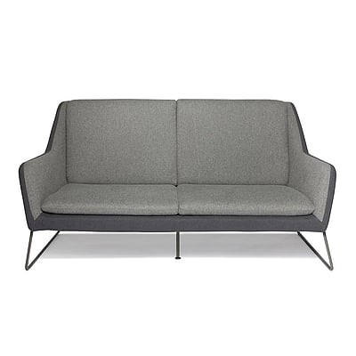 Loungesofa LAGUN Kufengestell 3 Sitzer hellgrau/dunkelgrau - HJH-713515