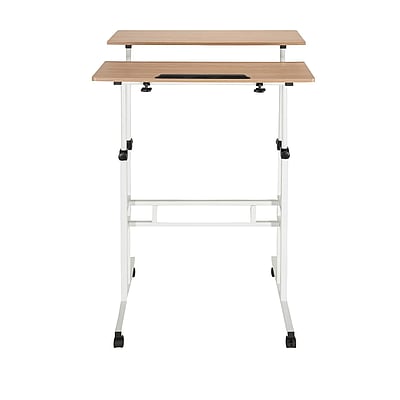 Arbeitstisch Schreibtisch WORKSTATION I 80 x 60 cm weiß eiche - HJH-830069