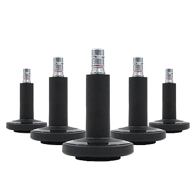 5x Bodengleiter STATO-M Stift 11 mm 60 mm Standfüße mit Filz schwarz (5er Pack) - HJH-619040