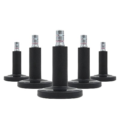 5x Bodengleiter STATO-M Stift 11 mm 60 mm Standfüße schwarz (5er Pack) - HJH-619042
