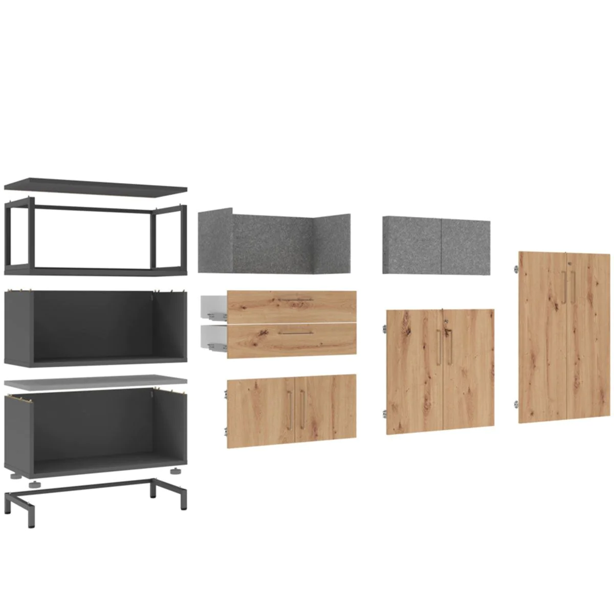 Kombischrank Flex Wall 4 OH von Hammerbacher
